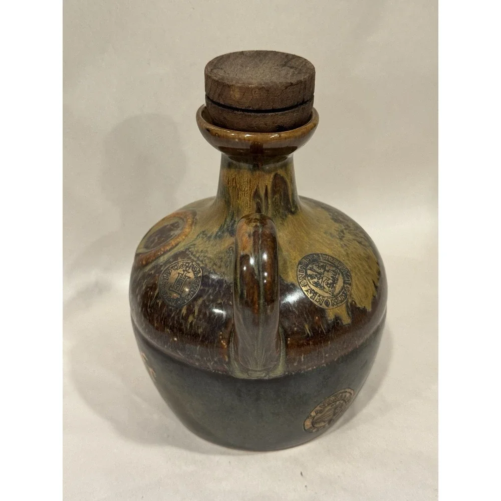 Vintage Ceramic Brandy Bottle Aguardente Reserva by Carvalho, Ribeiro & Ferreira